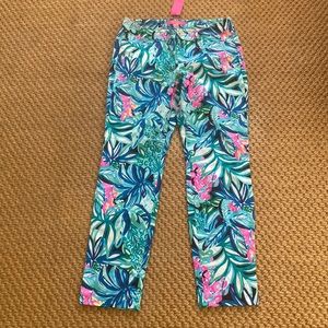 NWT Lilly Pulitzer Kelly Skinny Ankle Pants Maldives Green - 8